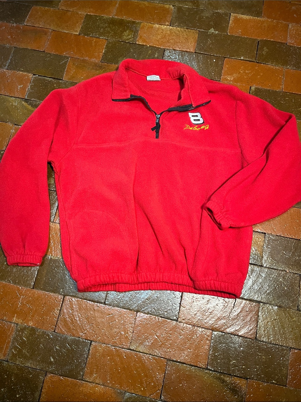 Badger Sportswear XL quarter zip pullover fleece top Dale Earnhardt Jr. Red 3376